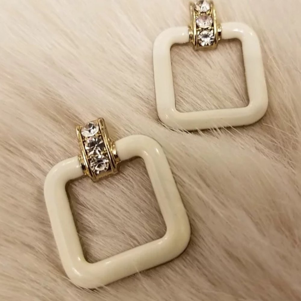 Enamel and Rhinestone Studs